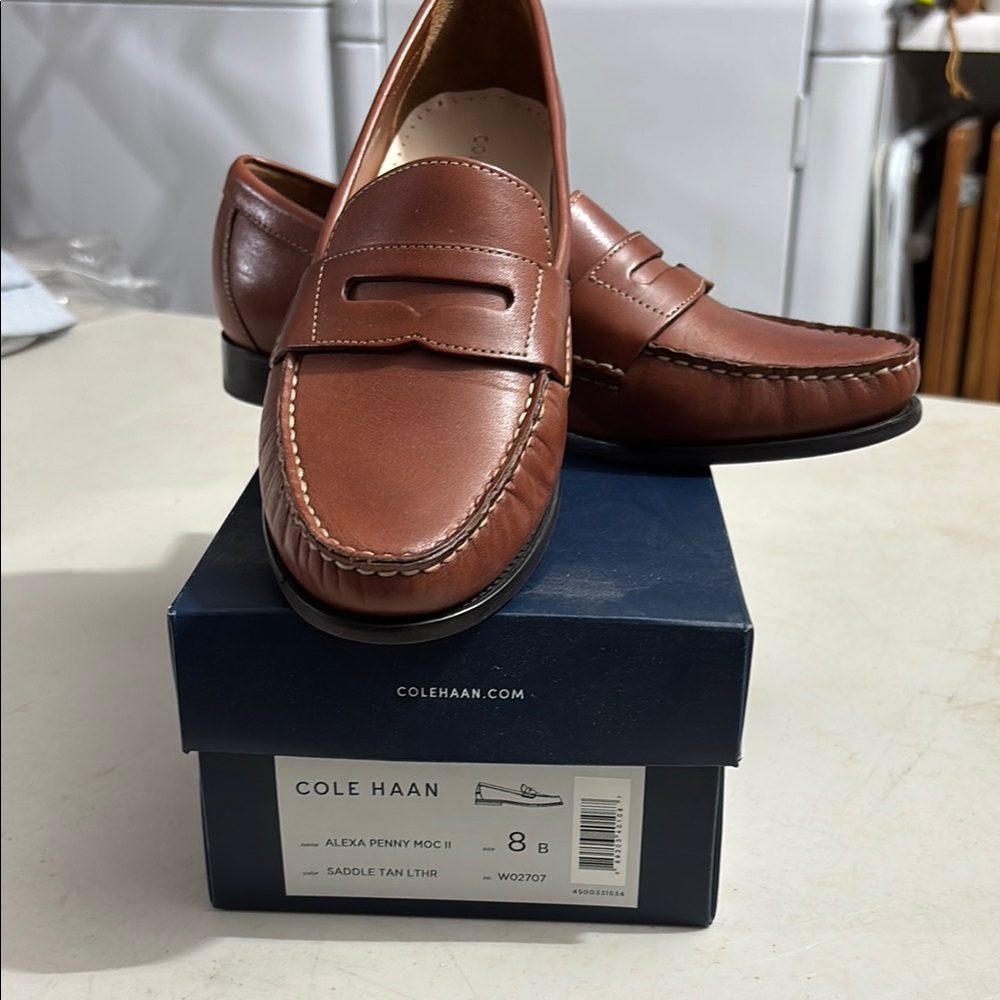 Cole Haan Women’s Saddle Tan Penny Loafers